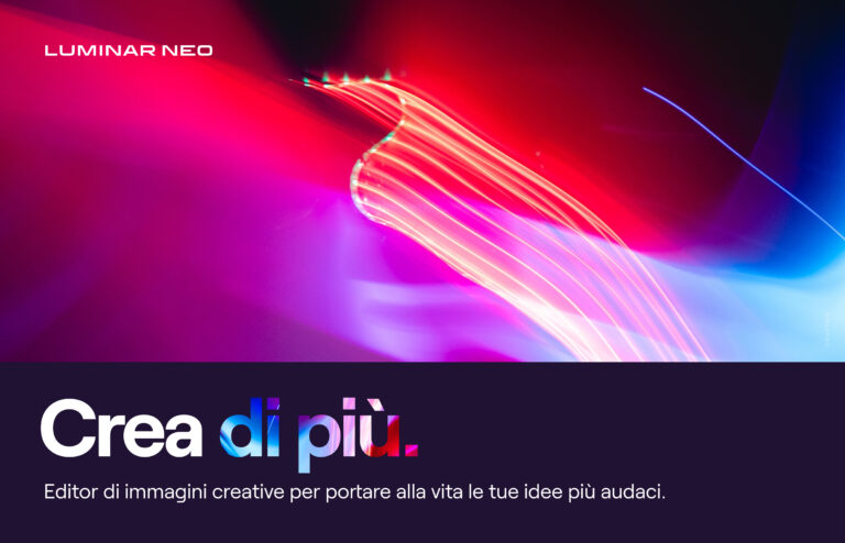 Luminar Neo editor fotografico con strumenti AI per post produzione foto