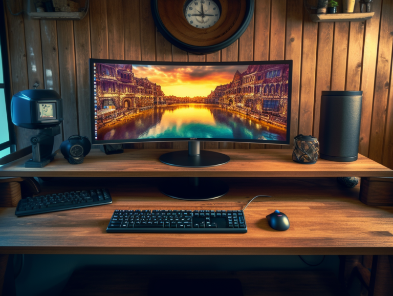 Helponhand A Desktop Computer Sitting On A Wooden Desk In The S 6e13258f 0de9 44 - Matteo Angeloni fotografia