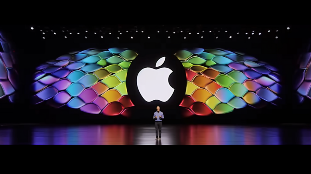 Presentazione Apple WWDC 2023 sul palco