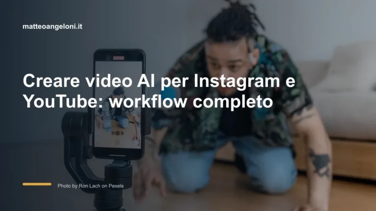 Creare video AI per Instagram e YouTube: workflow completo: guida per fotografi e creator