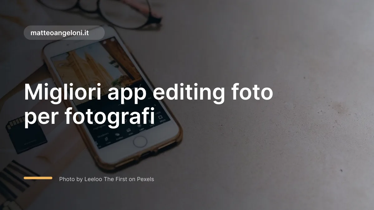 Migliori app editing foto per fotografi