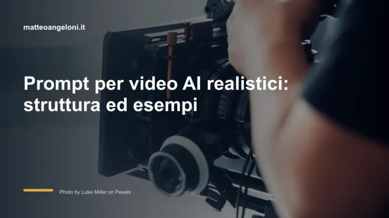 Prompt per video AI realistici: struttura ed esempi: guida per fotografi e creator